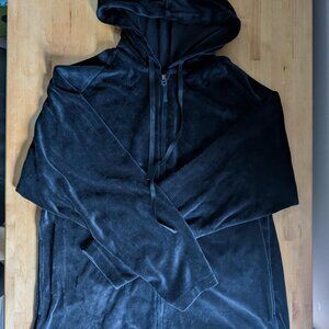 Velvet Plush Sweater PureJill Hoodie w Pockets Oversized NWOT Relaxed Fit Velour